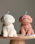 Handmade Puppy Soy Wax Candle: Sculptural Home Decor Gift-0