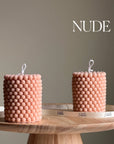 Bubble Soy Wax Pillar Candle: Geometric Home Decor-1