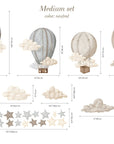 Dreamy Hot Air Balloon & Star Wall Decals - Nursery & Kids' Room Decor