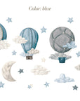 Dreamy Hot Air Balloon & Star Wall Decals - Nursery & Kids' Room Decor