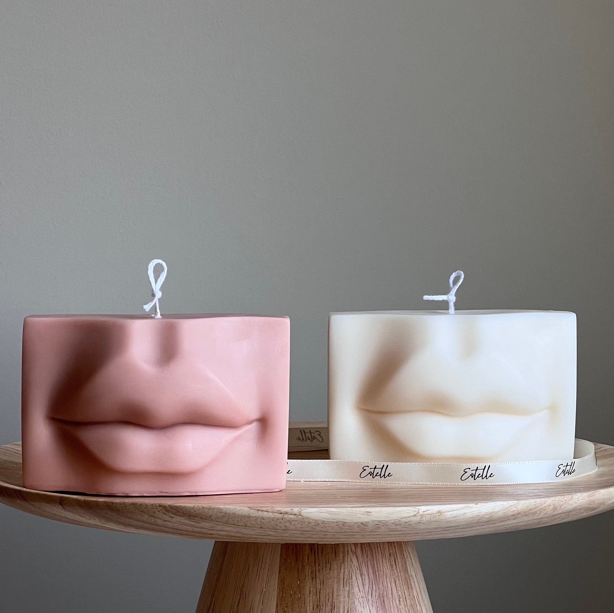 Lips Soy Wax Candle | Aesthetic Minimalist Decor, Handmade-0