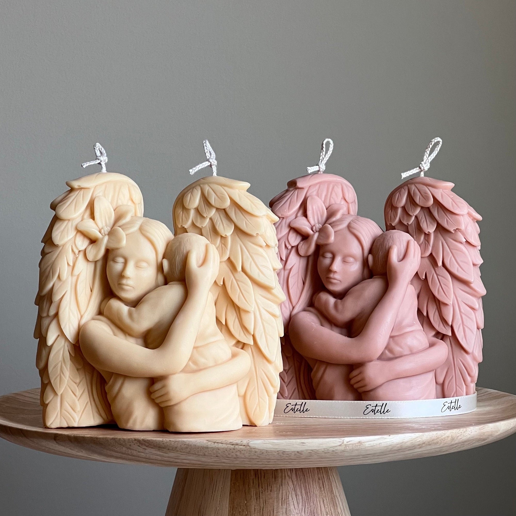 Mother Angel Soy Wax Candle: Hand-Poured Sculptural Gift-0