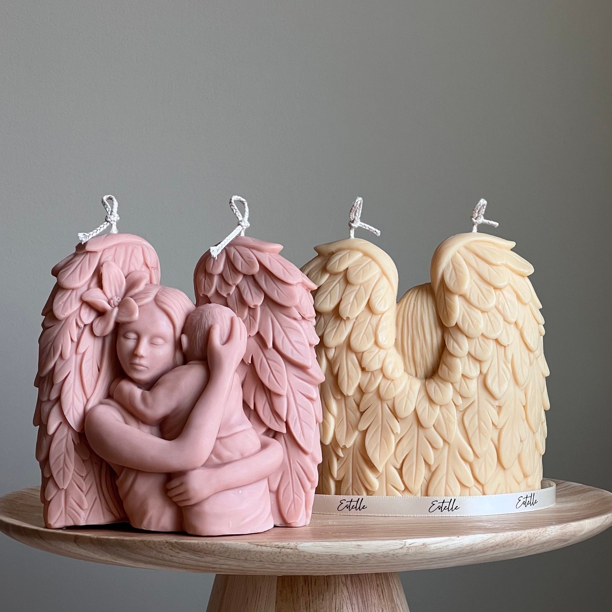 Mother Angel Soy Wax Candle: Hand-Poured Sculptural Gift-1