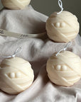 Handmade Halloween Mummy Candle | Sculptural Soy Wax Candle-4
