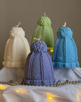 Hand-Poured Christmas Hat Candle: Festive Soy Wax Decor-0