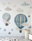 Dreamy Hot Air Balloon & Star Wall Decals - Nursery & Kids' Room Decor