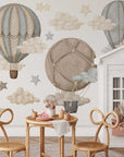 Dreamy Hot Air Balloon & Star Wall Decals - Nursery & Kids' Room Decor