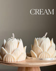 Large Lotus Soy Candle: Handmade Home Decor Gift-3