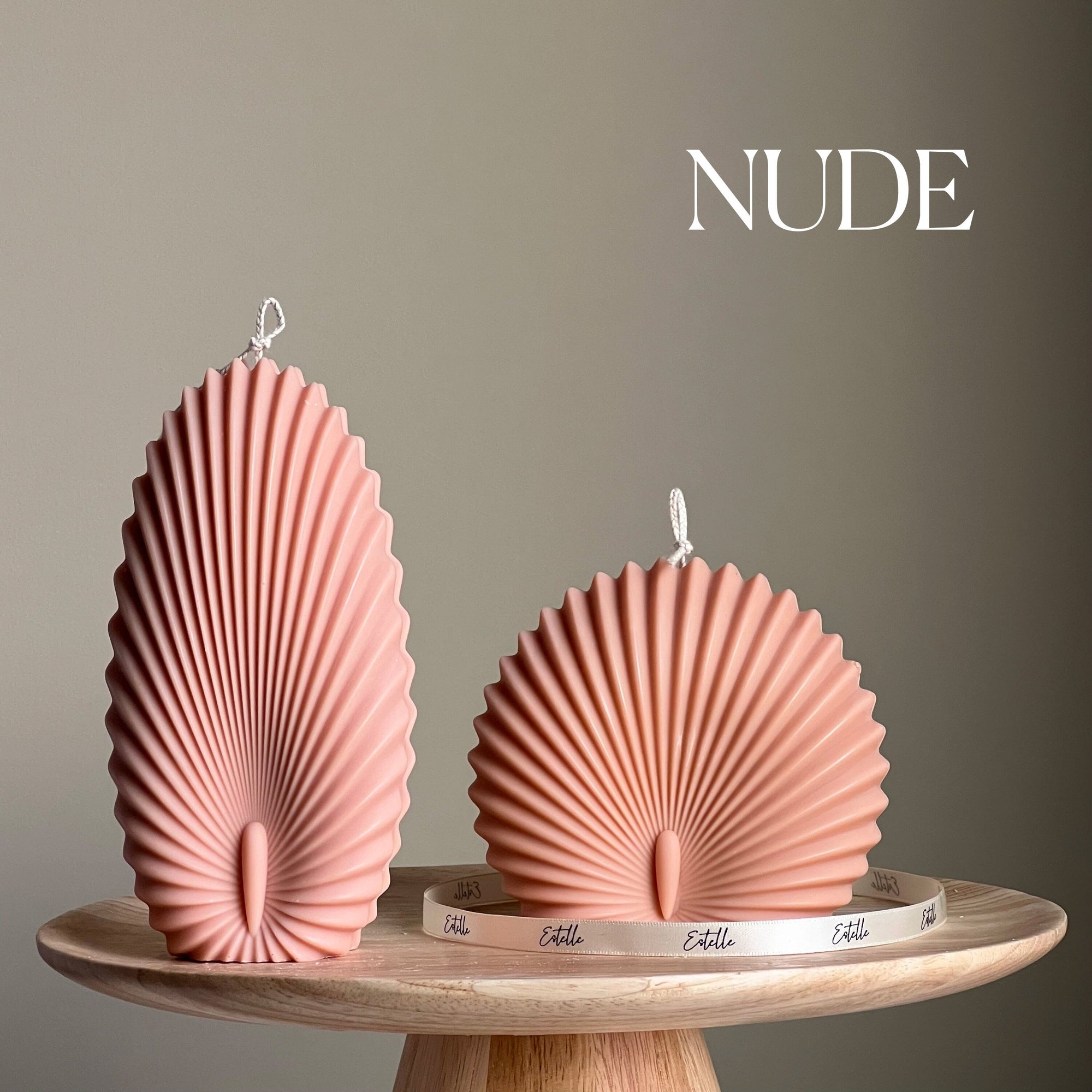 Sea Shell Candle Duo: Decorative Soy Wax Clam Shell Candles-1