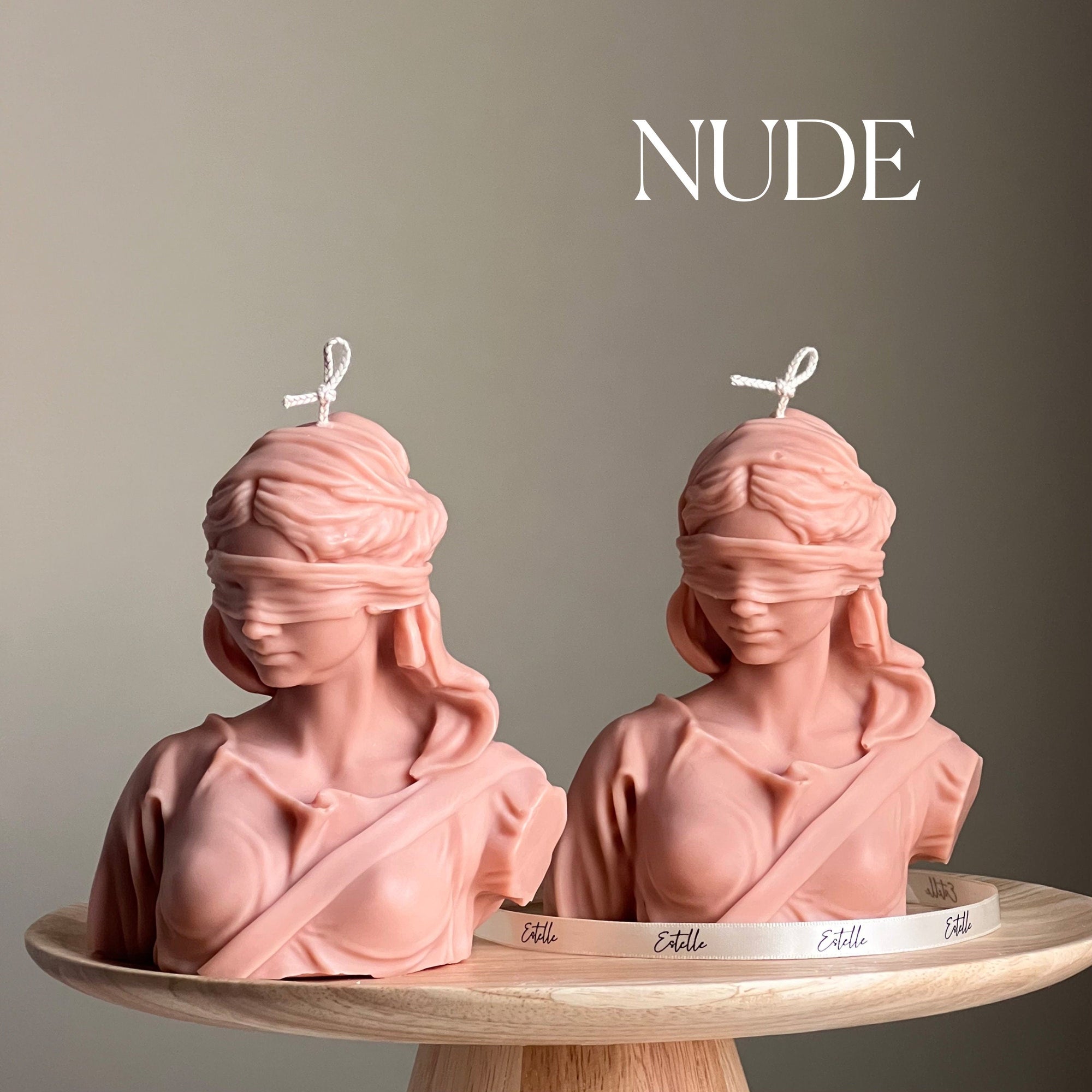 Blind Justice Soy Wax Candle: Woman Bust Statue Candle-2