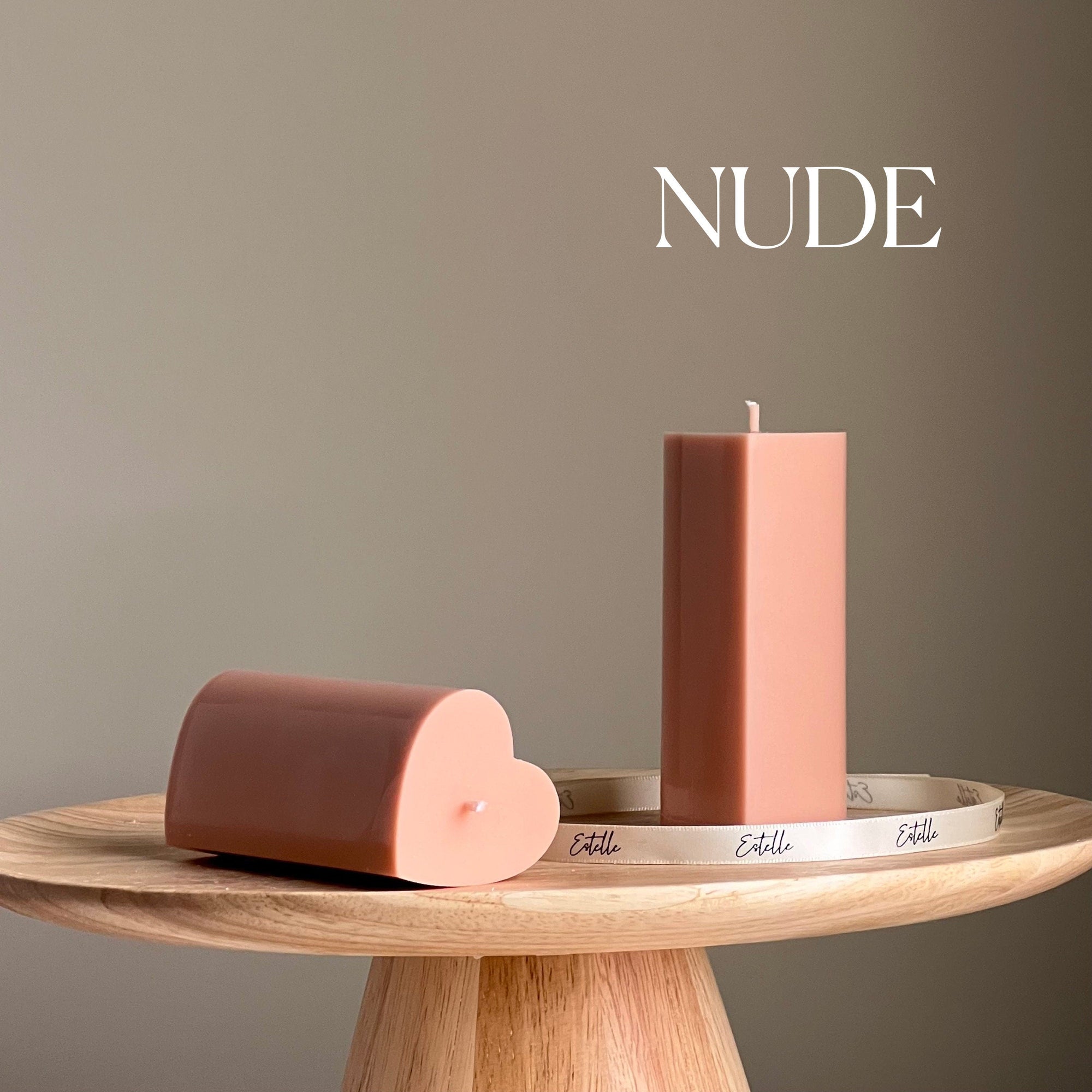 Heart Soy Pillar Candle | Sculptural Home Decor-1