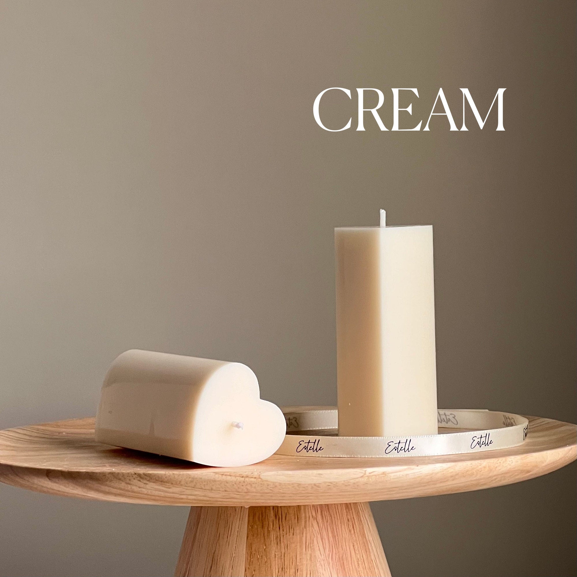 Heart Soy Pillar Candle | Sculptural Home Decor-2