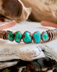 Raw Turquoise Cuff - Electroformed Copper | Handmade by Blackbird & Sage
