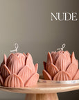 Large Lotus Soy Candle: Handmade Home Decor Gift-1