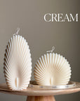 Sea Shell Candle Duo: Decorative Soy Wax Clam Shell Candles-2