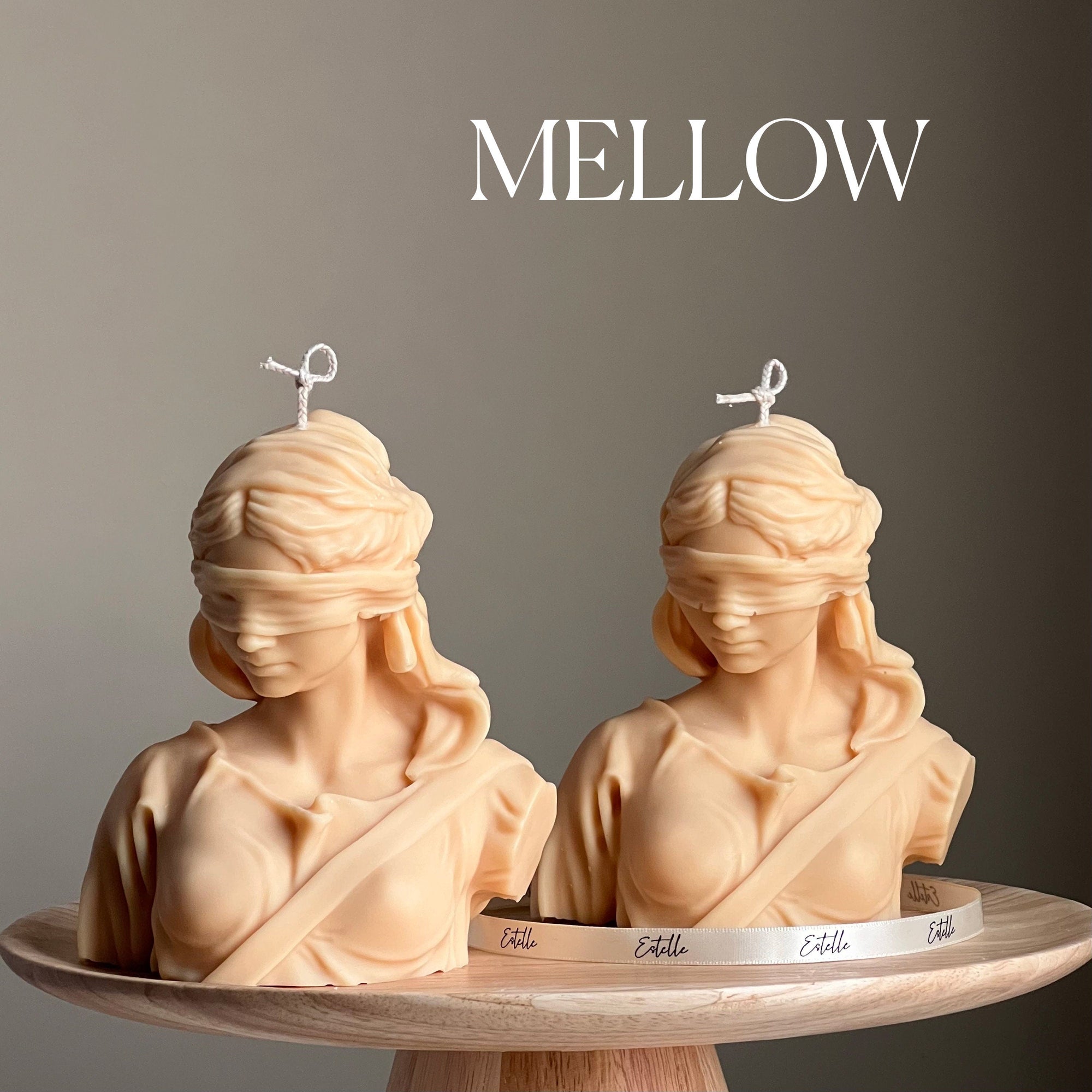 Blind Justice Soy Wax Candle: Woman Bust Statue Candle-3