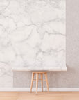 White Marble Removable Wallpaper | Stone Texture Wall Mural – Peel and Stick Wallpaper | Self Adhesive Marble Pattern Mural | Wall murals