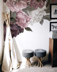 Classic Peonies Wall Art | Removable Wallpaper | Peony Bouquet | Floral Wall Mural | Peony Painting Wall Sticker | Floral Decal | Flower