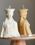 Caryatid Statue Candle: Sculptural Soy Wax Pillar Candle-1