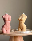 Geometric Woman Torso Candle: Handmade Vegan Soy Wax Sculpture-0