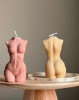 Geometric Woman Torso Candle: Handmade Vegan Soy Wax Sculpture-1