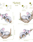 Sleeping Koala Nursery Wall Decal | Australian Forest Nursery Decor | Kids Room Nursery Stickers