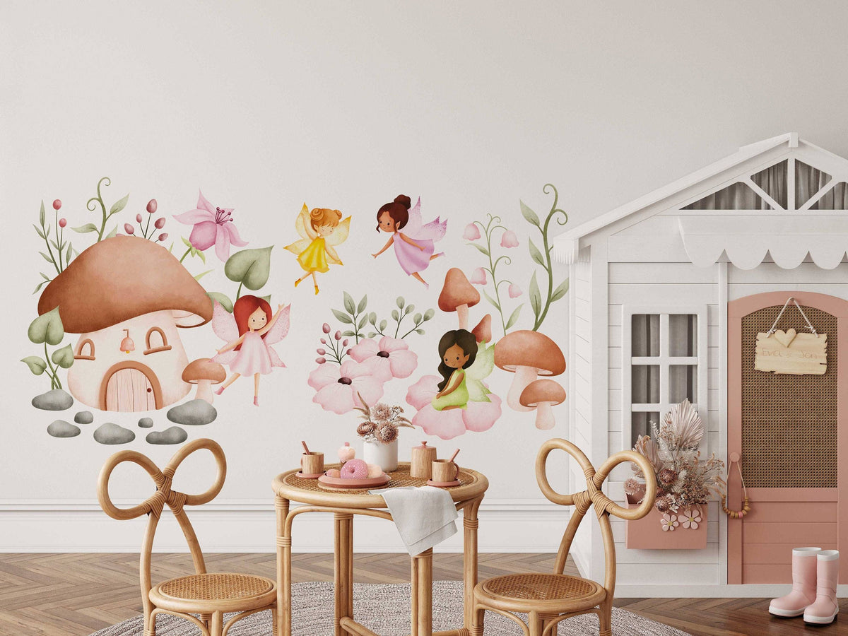 Fairy Wall Decal for Girls Room Nursery Decor | Peel and Stick Fairies Wall Sticker for Kids and Nursery | Cute Flying Fairy Sticker