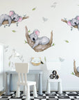 Sleeping Koala Nursery Wall Decal | Australian Forest Nursery Decor | Kids Room Nursery Stickers