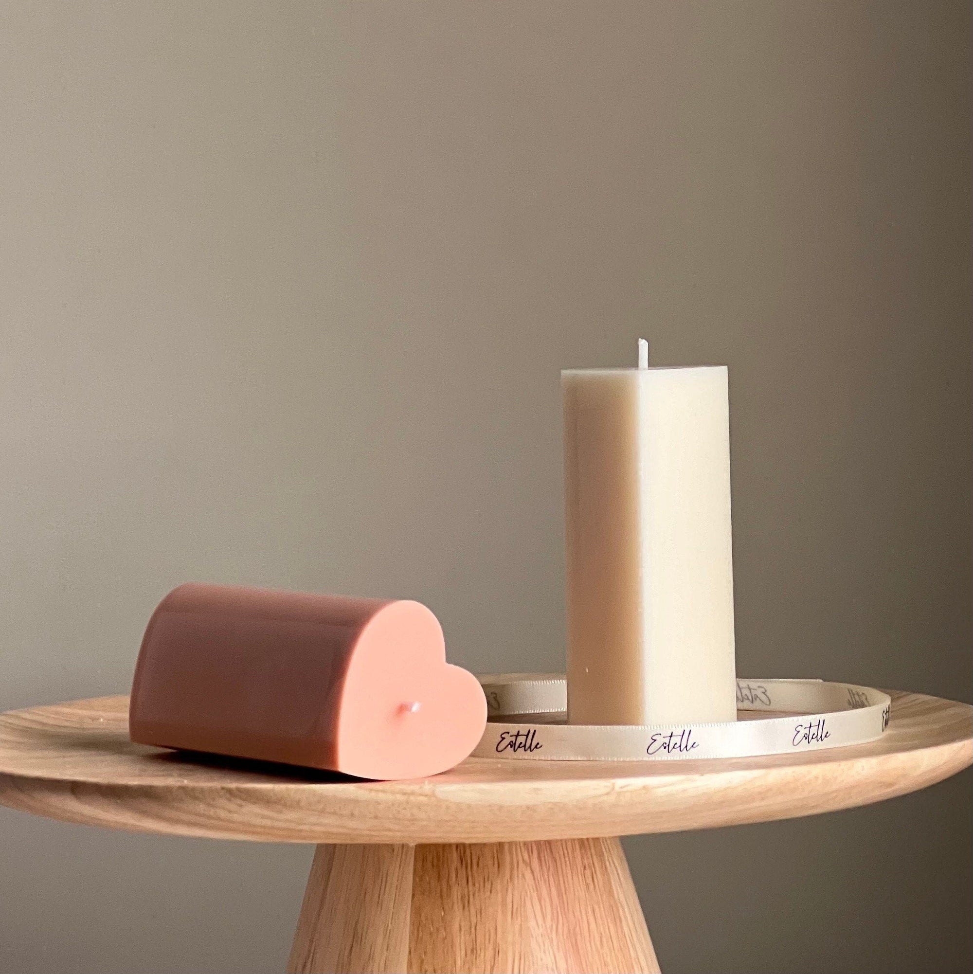Heart Soy Pillar Candle | Sculptural Home Decor-0