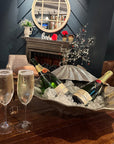 Clamshell Solid Champagne Ice Bucket ~ Wine Cooler