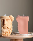 Zeus Bust Soy Candle | Greek Statue Decor