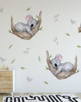 Sleeping Koala Nursery Wall Decal | Australian Forest Nursery Decor | Kids Room Nursery Stickers