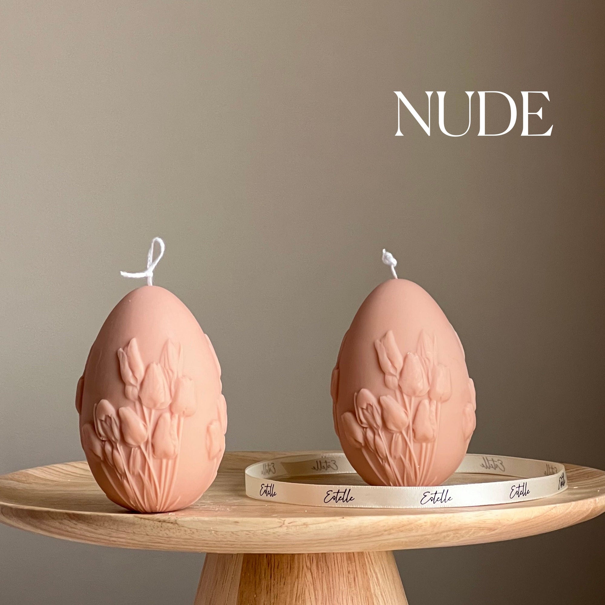 Easter Egg Tulip Soy Candle: Handmade Spring Decor-1