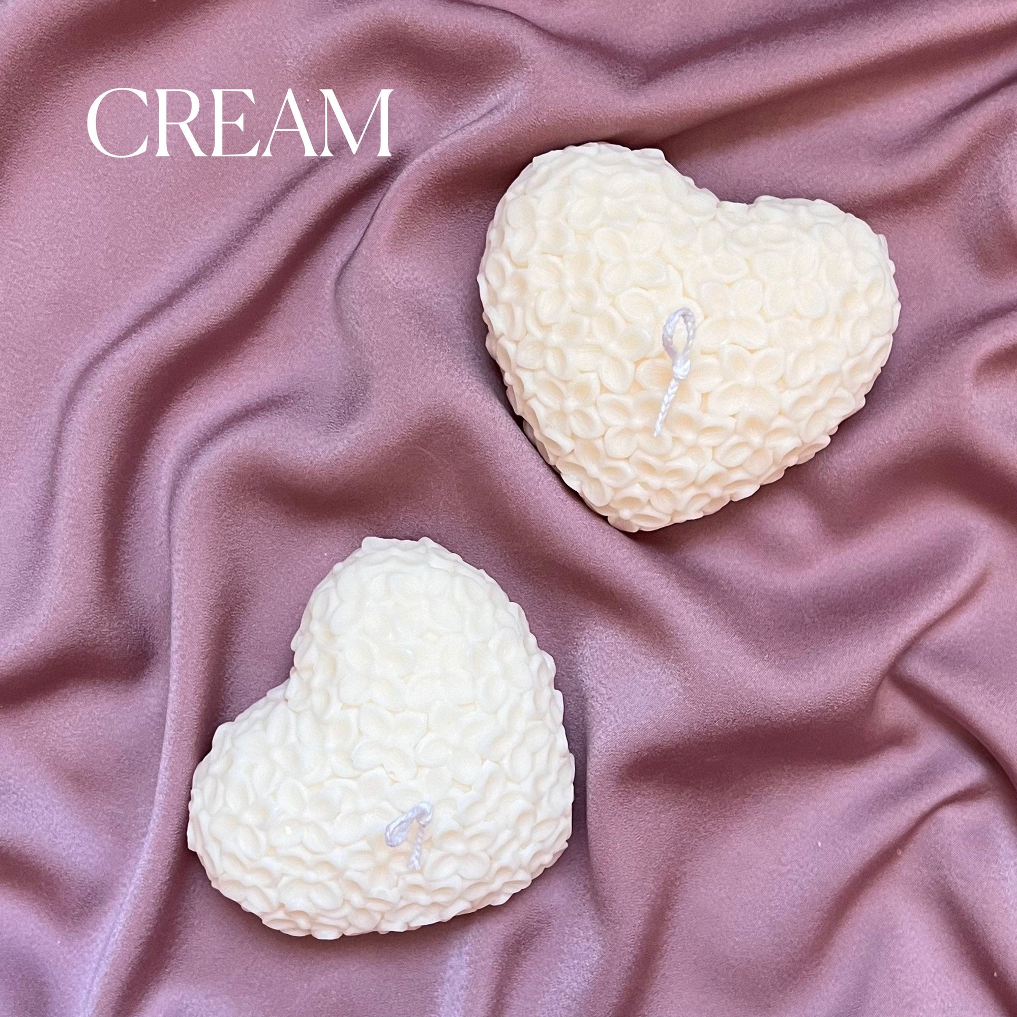 Flower Heart Soy Wax Candle | Romantic Home Decor-2