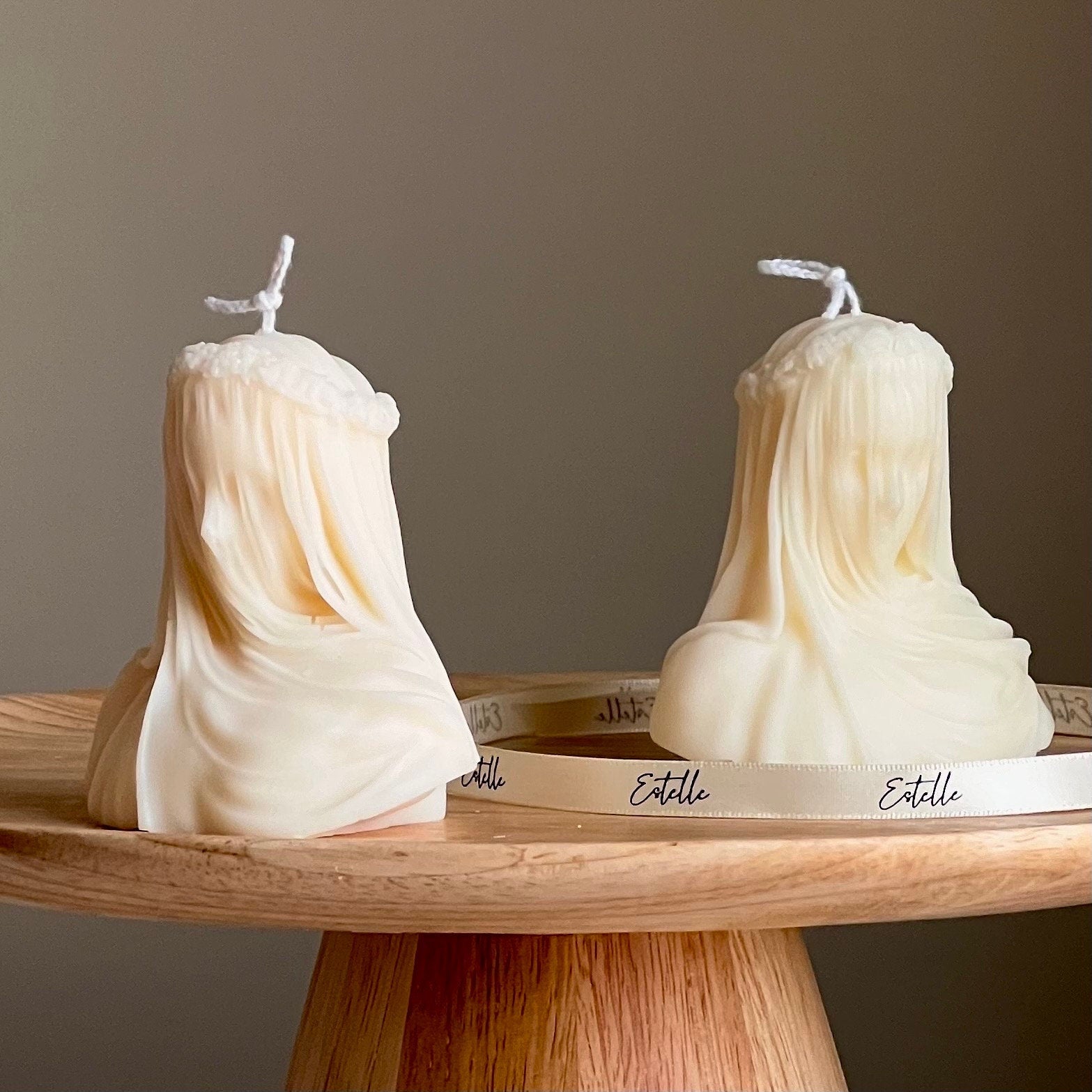 Blinded Lady Soy Wax Candle | Handmade Torso Female Candle-0