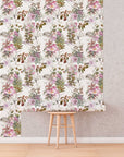 Bright Tropical Wallpaper | Self Adhesive Removable and Regular Wallpaper | Flamingo Wall Mural | Tropical Print Wallpaper