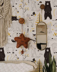 Watercolour Forest Wallpaper | Woodland Animal Wallpaper | Kids Wallpaper