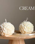 Handmade Plumeria Flower Ball Candle: Soy Wax Decorative Candle-2
