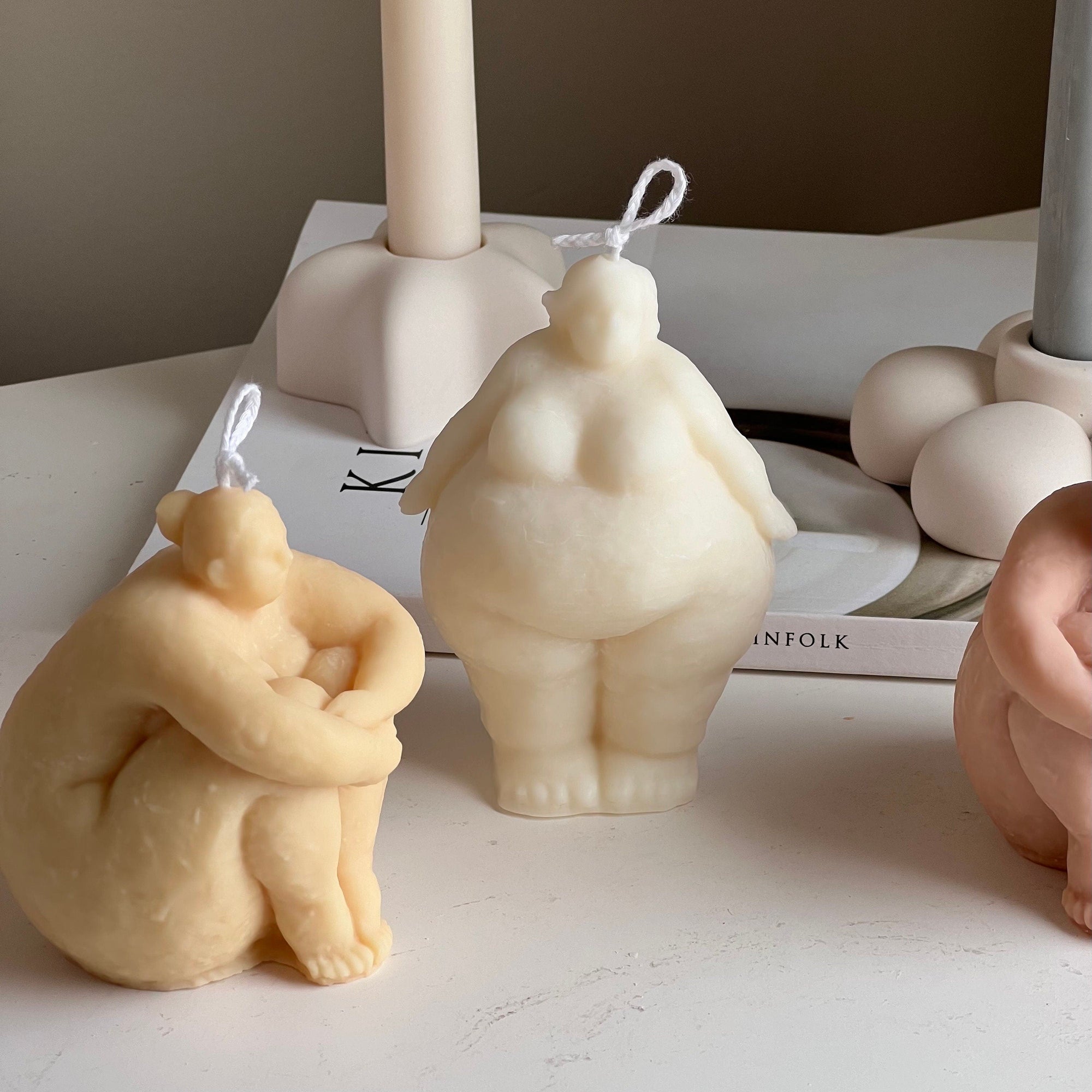 Handmade Curvy Body Soy Candle: Woman Torso Sculpture-2