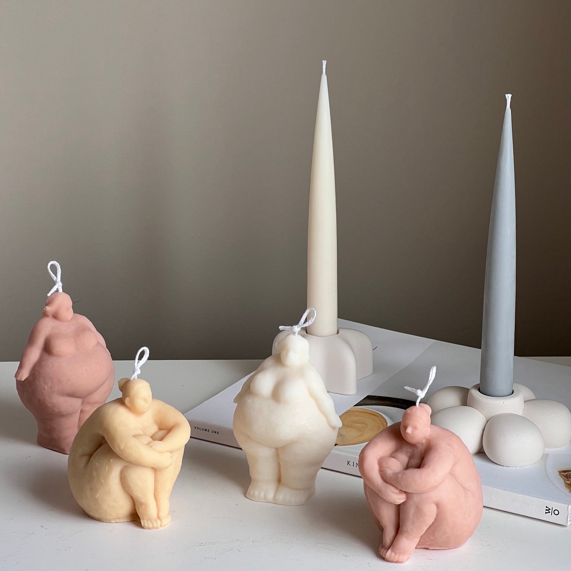 Handmade Curvy Body Soy Candle: Woman Torso Sculpture-3