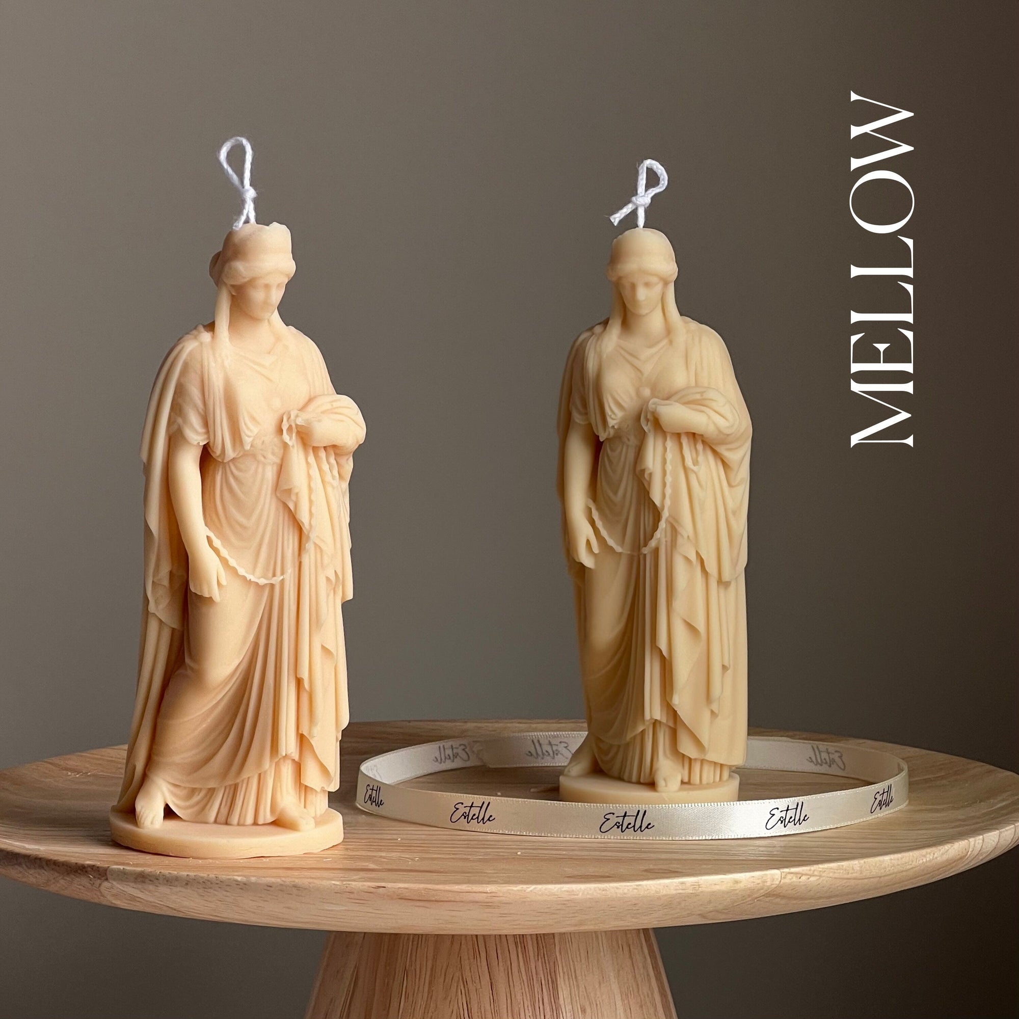 Zenobia Goddess Soy Candle: Greek Statue, Coffee Table Decor-4