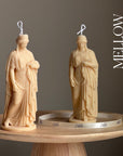 Zenobia Goddess Soy Candle: Greek Statue, Coffee Table Decor-4