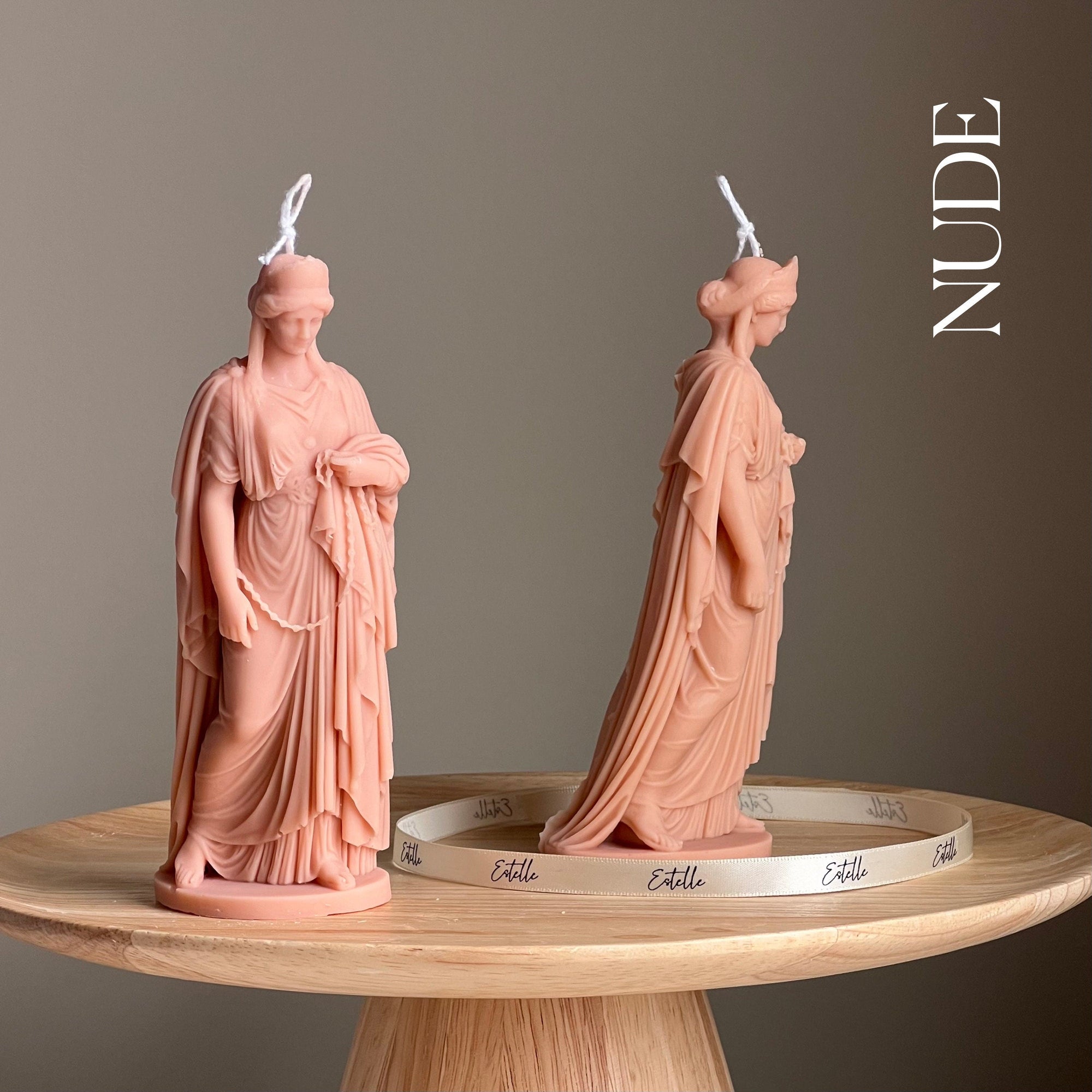 Zenobia Goddess Soy Candle: Greek Statue, Coffee Table Decor-2