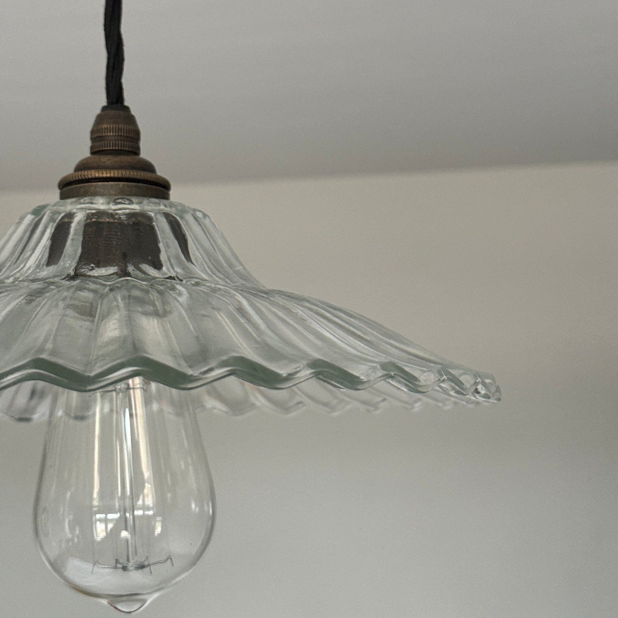Lenwade Prismatic Glass Pendant Light | Vintage Railway Style