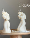 Mother & Child Soy Wax Candle: Hand-Poured Sculptural Pillar-2