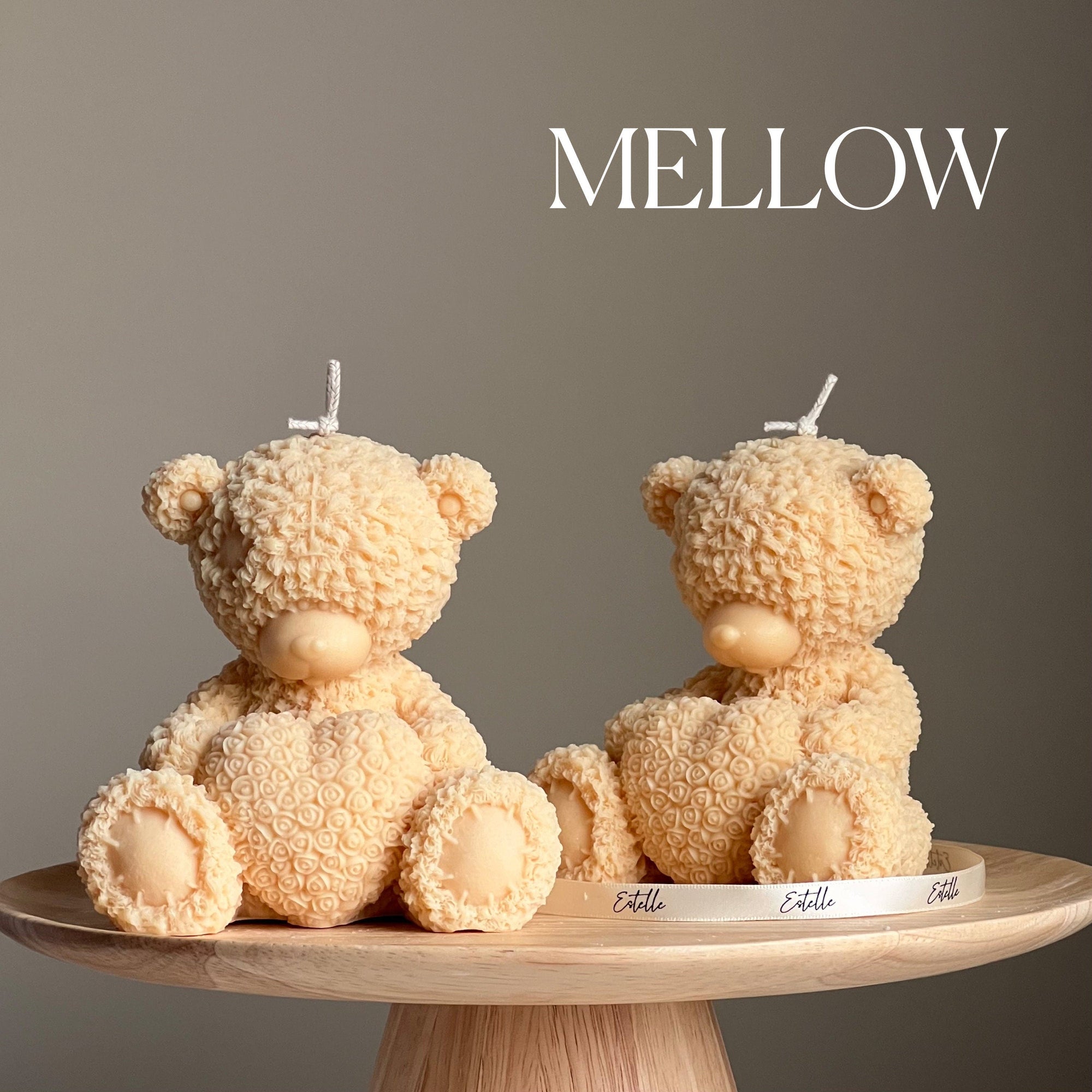 Handmade Teddy Bear Soy Wax Candle: Nursery Decor Gift