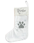 Personalised Pet Christmas Stocking with Paw Print