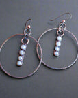 Pearl Hoops in Copper & Bronze - Boho | Handmade by Blackbird & Sage
