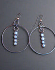 Pearl Hoops in Copper & Bronze - Boho | Handmade by Blackbird & Sage