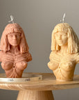 Handmade Cleopatra Soy Candle: Sculptural Bust Art-0